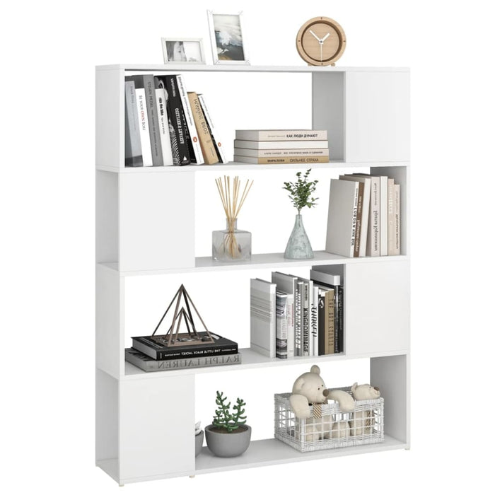Book Cabinet Room Divider White 100x24x124 Cm Nbkonn