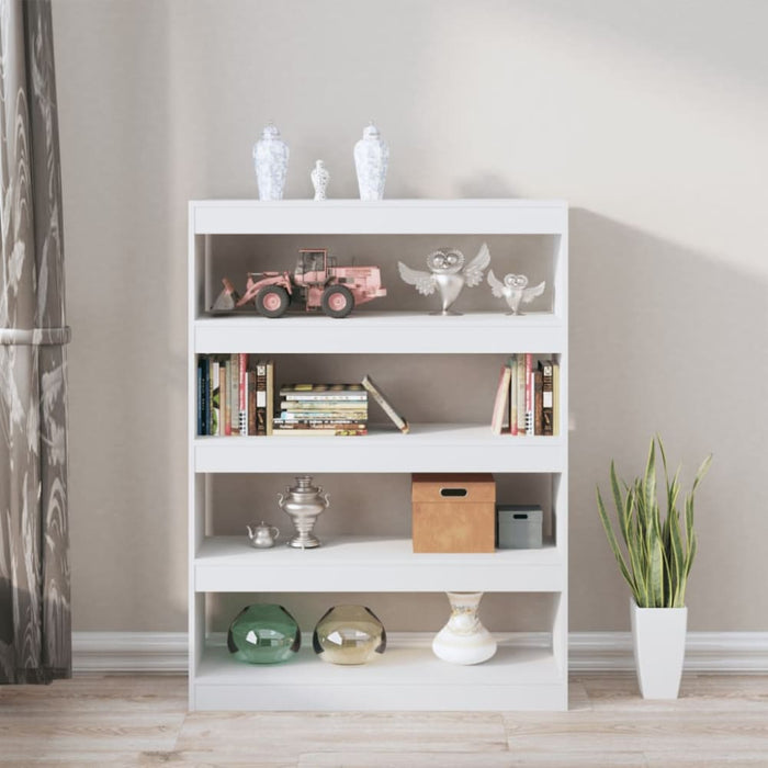 Book Cabinet Room Divider White 100x30x135 Cm Nooipa