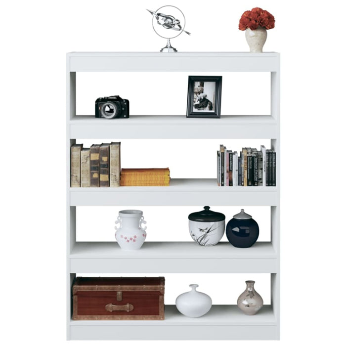Book Cabinet Room Divider White 100x30x135 Cm Nooipa