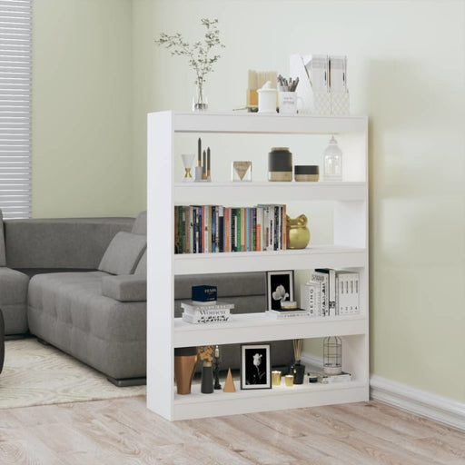 Book Cabinet Room Divider White 100x30x135 Cm Nooipa