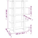 Book Cabinet Room Divider White 100x30x160 Cm Noopxk