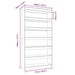 Book Cabinet Room Divider White 100x30x198 Cm Engineered