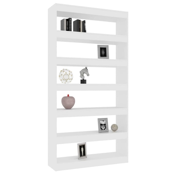 Book Cabinet Room Divider White 100x30x198 Cm Engineered