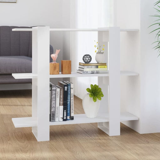 Book Cabinet Room Divider White 100x30x87 Cm Noopai