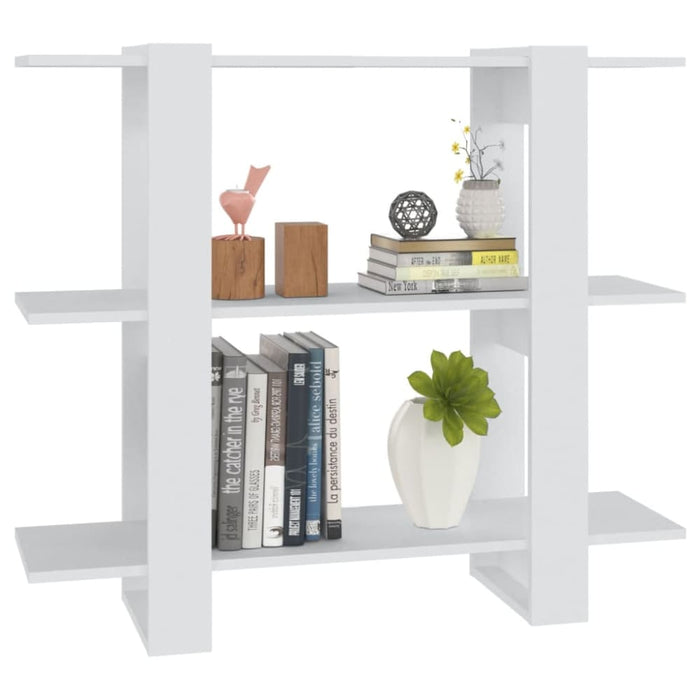 Book Cabinet Room Divider White 100x30x87 Cm Noopai