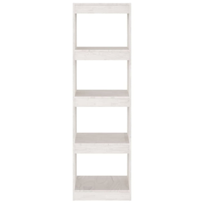 Book Cabinet Room Divider White 40x30x135.5 Cm Pinewood