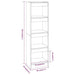 Book Cabinet Room Divider White 40x30x135 Cm Noolok