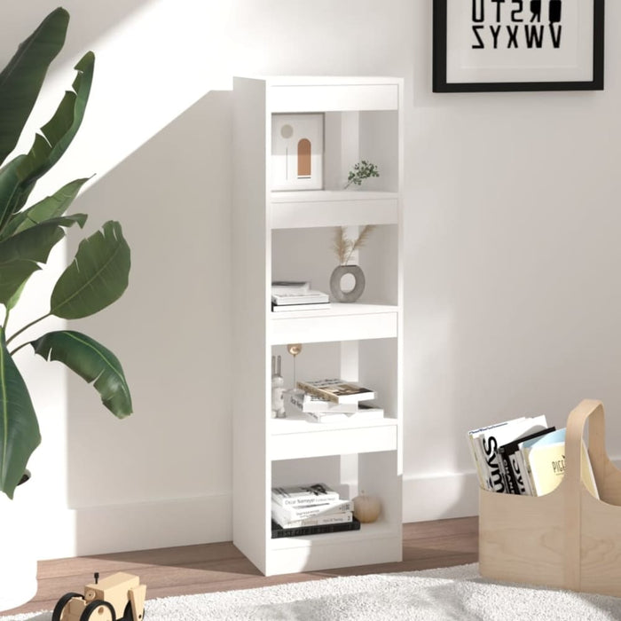 Book Cabinet Room Divider White 40x30x135 Cm Noolok
