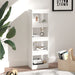 Book Cabinet Room Divider White 40x30x135 Cm Noolok