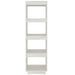 Book Cabinet Room Divider White 40x35x135 Cm Solid Pinewood