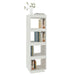 Book Cabinet Room Divider White 40x35x135 Cm Solid Pinewood