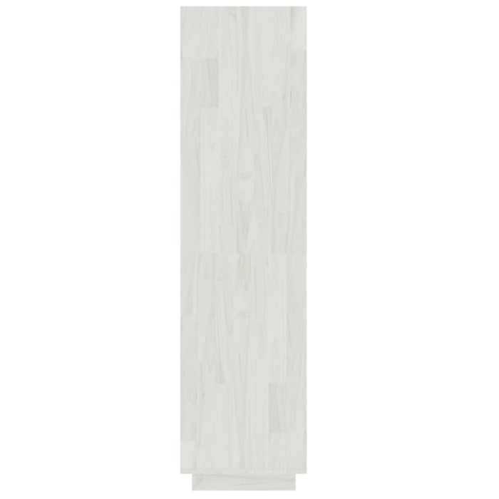 Book Cabinet Room Divider White 40x35x135 Cm Solid Pinewood