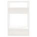 Book Cabinet Room Divider White 41x35x57 Cm Solid Wood Pine