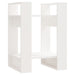 Book Cabinet Room Divider White 41x35x57 Cm Solid Wood Pine