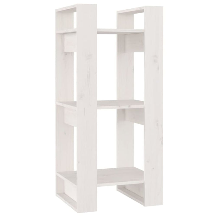 Book Cabinet Room Divider White 41x35x91 Cm Solid Wood Pine