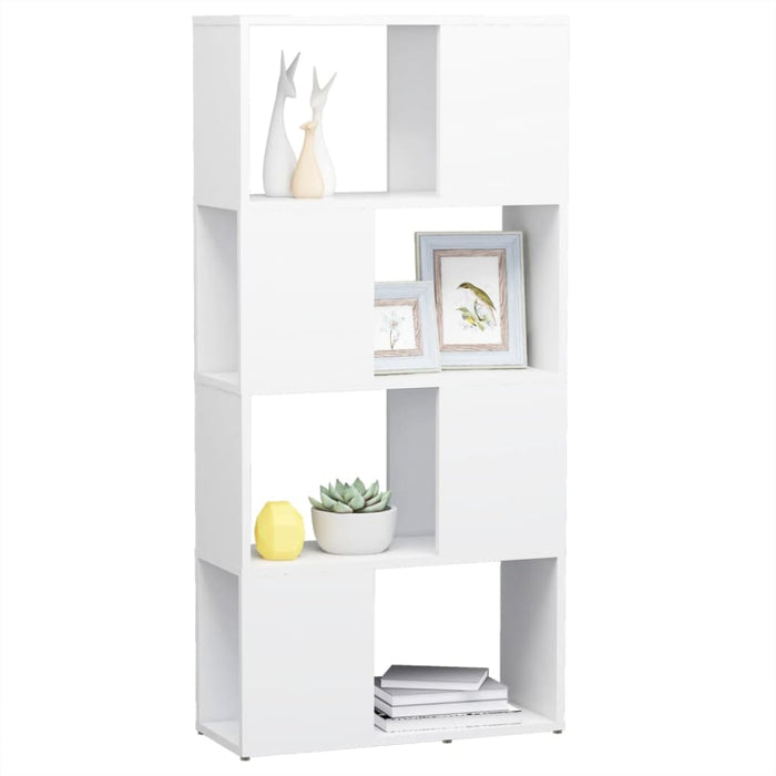 Book Cabinet Room Divider White 60x24x124.5 Cm Chipboard