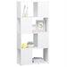Book Cabinet Room Divider White 60x24x124.5 Cm Chipboard
