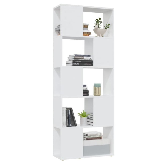Book Cabinet Room Divider White 60x24x155 Cm Chipboard