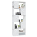 Book Cabinet Room Divider White 60x24x155 Cm Chipboard