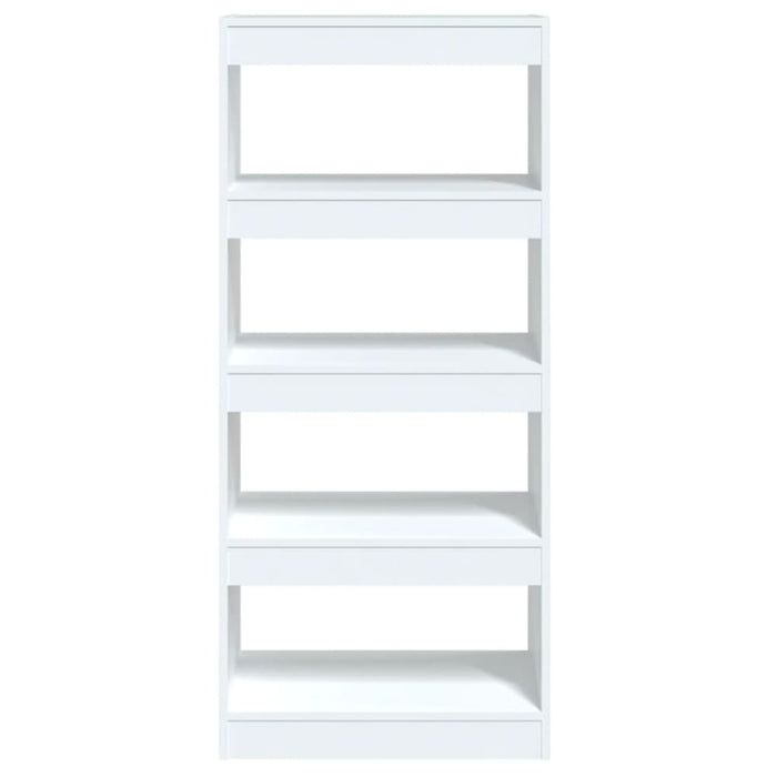 Book Cabinet Room Divider White 60x30x135 Cm Engineered