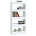 Book Cabinet Room Divider White 60x30x135 Cm Engineered