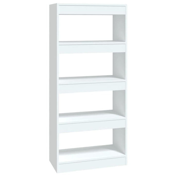 Book Cabinet Room Divider White 60x30x135 Cm Engineered
