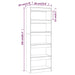 Book Cabinet Room Divider White 60x30x166 Cm Engineered