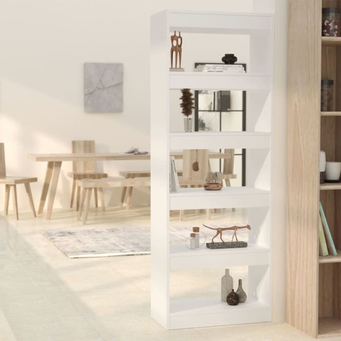 Book Cabinet Room Divider White 60x30x166 Cm Engineered