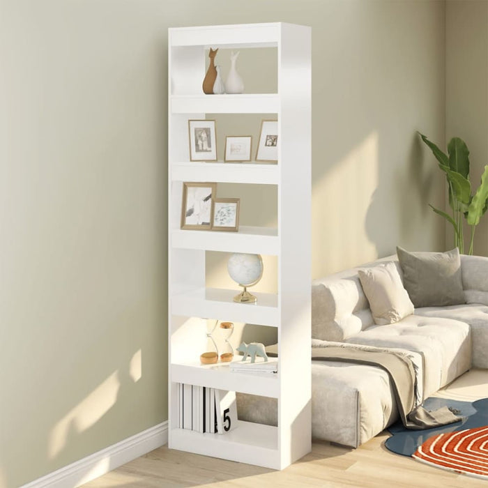 Book Cabinet Room Divider White 60x30x198 Cm Noolnx
