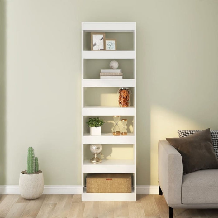 Book Cabinet Room Divider White 60x30x198 Cm Noolnx