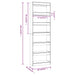 Book Cabinet Room Divider White 60x30x198 Cm Noolnx