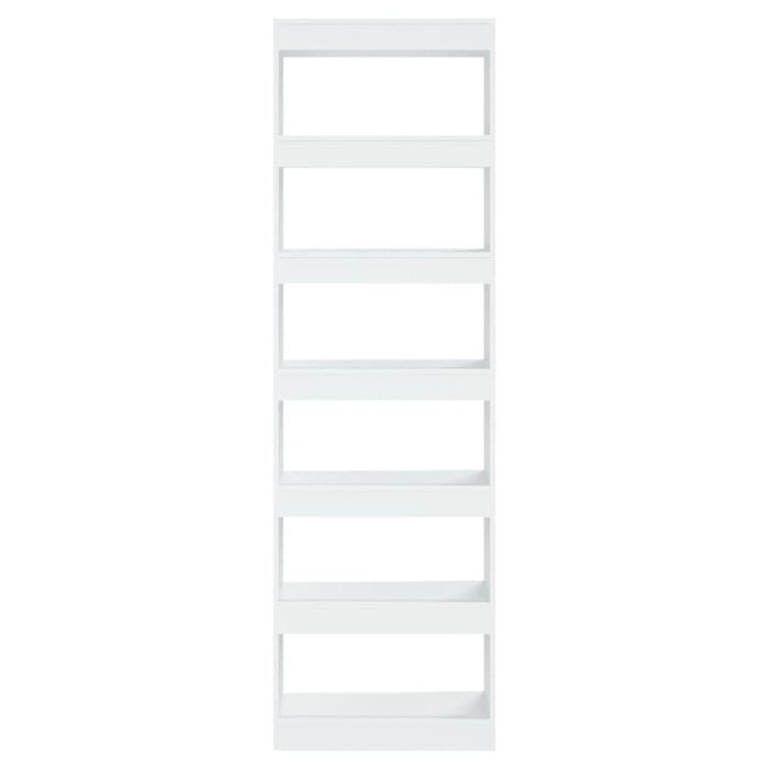Book Cabinet Room Divider White 60x30x198 Cm Noolnx