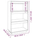 Book Cabinet Room Divider White 60x35x103 Cm Solid Wood