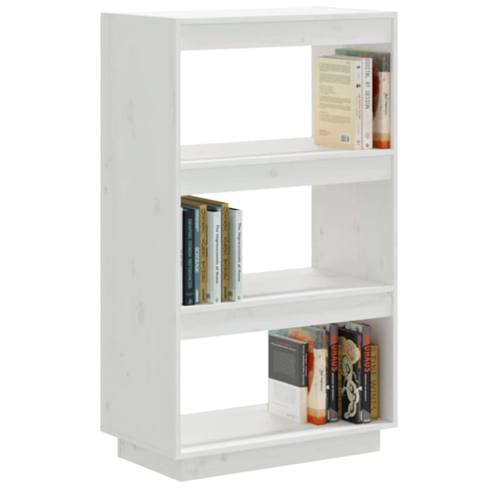 Book Cabinet Room Divider White 60x35x103 Cm Solid Wood