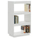 Book Cabinet Room Divider White 60x35x103 Cm Solid Wood