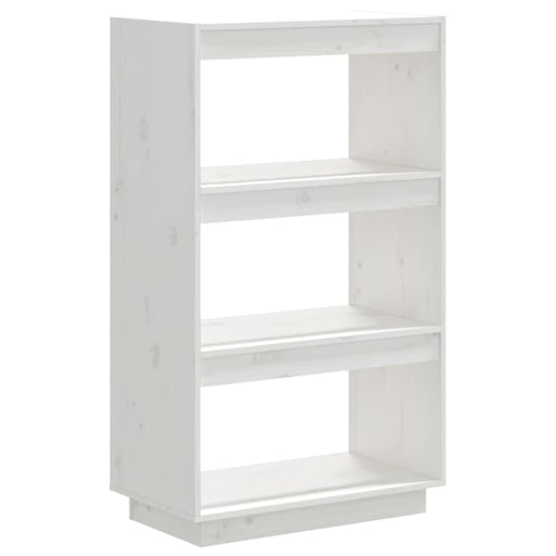 Book Cabinet Room Divider White 60x35x103 Cm Solid Wood