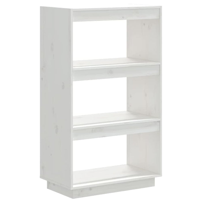 Book Cabinet Room Divider White 60x35x103 Cm Solid Wood