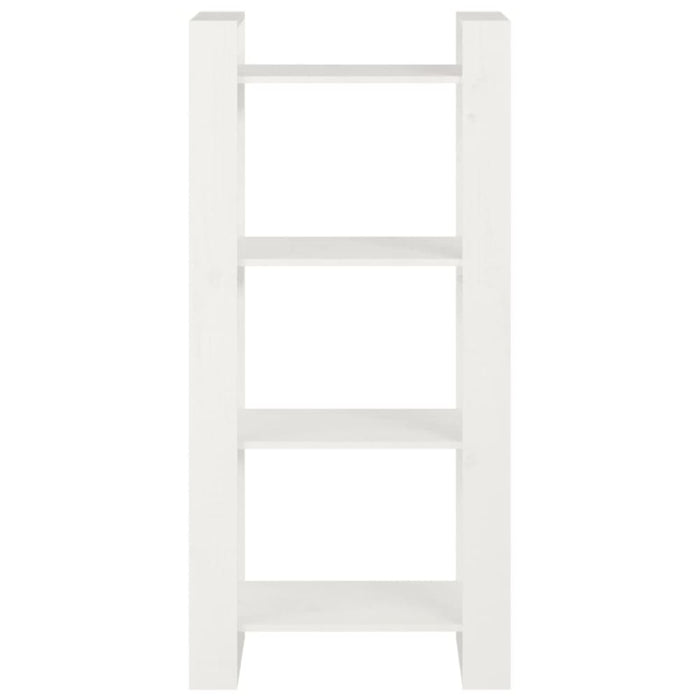 Book Cabinet Room Divider White 60x35x125 Cm Solid Wood