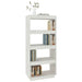 Book Cabinet Room Divider White 60x35x135 Cm Solid Pinewood