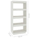 Book Cabinet Room Divider White 60x35x135 Cm Solid Pinewood
