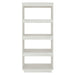 Book Cabinet Room Divider White 60x35x135 Cm Solid Pinewood