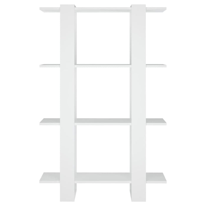 Book Cabinet Room Divider White 80x30x123.5 Cm Noopia