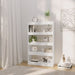 Book Cabinet Room Divider White 80x30x135 Cm Engineered