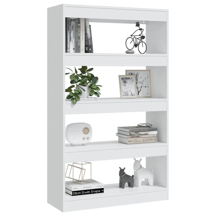 Book Cabinet Room Divider White 80x30x135 Cm Engineered
