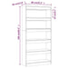 Book Cabinet Room Divider White 80x30x166 Cm Engineered