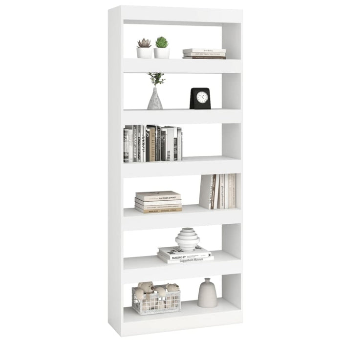 Book Cabinet Room Divider White 80x30x198 Cm Engineered