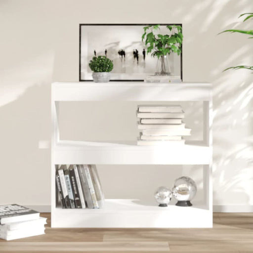 Book Cabinet Room Divider White 80x30x72 Cm Noolko