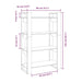 Book Cabinet Room Divider White 80x35x125 Cm Solid Wood