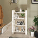 Book Cabinet Room Divider White 80x35x125 Cm Solid Wood