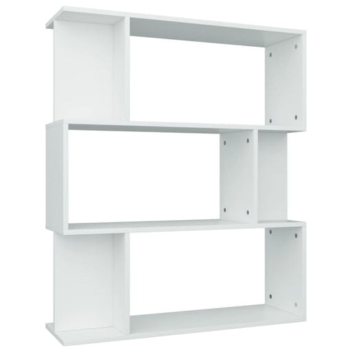 Book Cabinet Room Divider White Chipboard Nbbbno